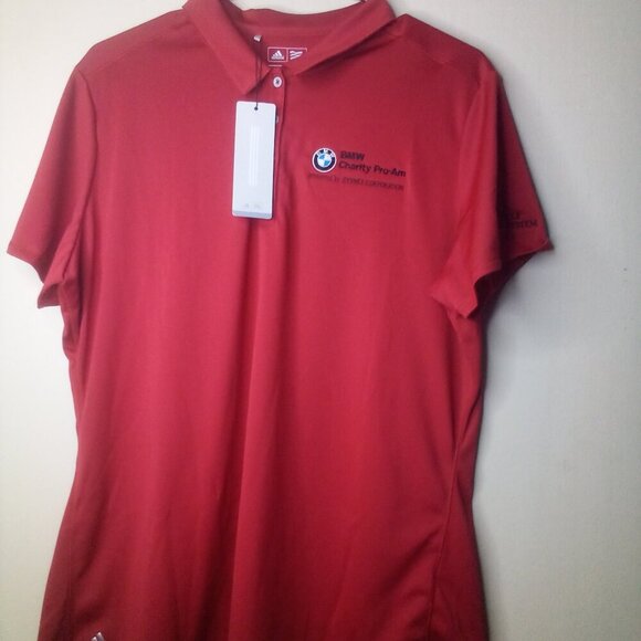 Adidas Polo Shirt BMW Charity Pro-Am Women 2XL Short Sleeve Red - Picture 1 of 16